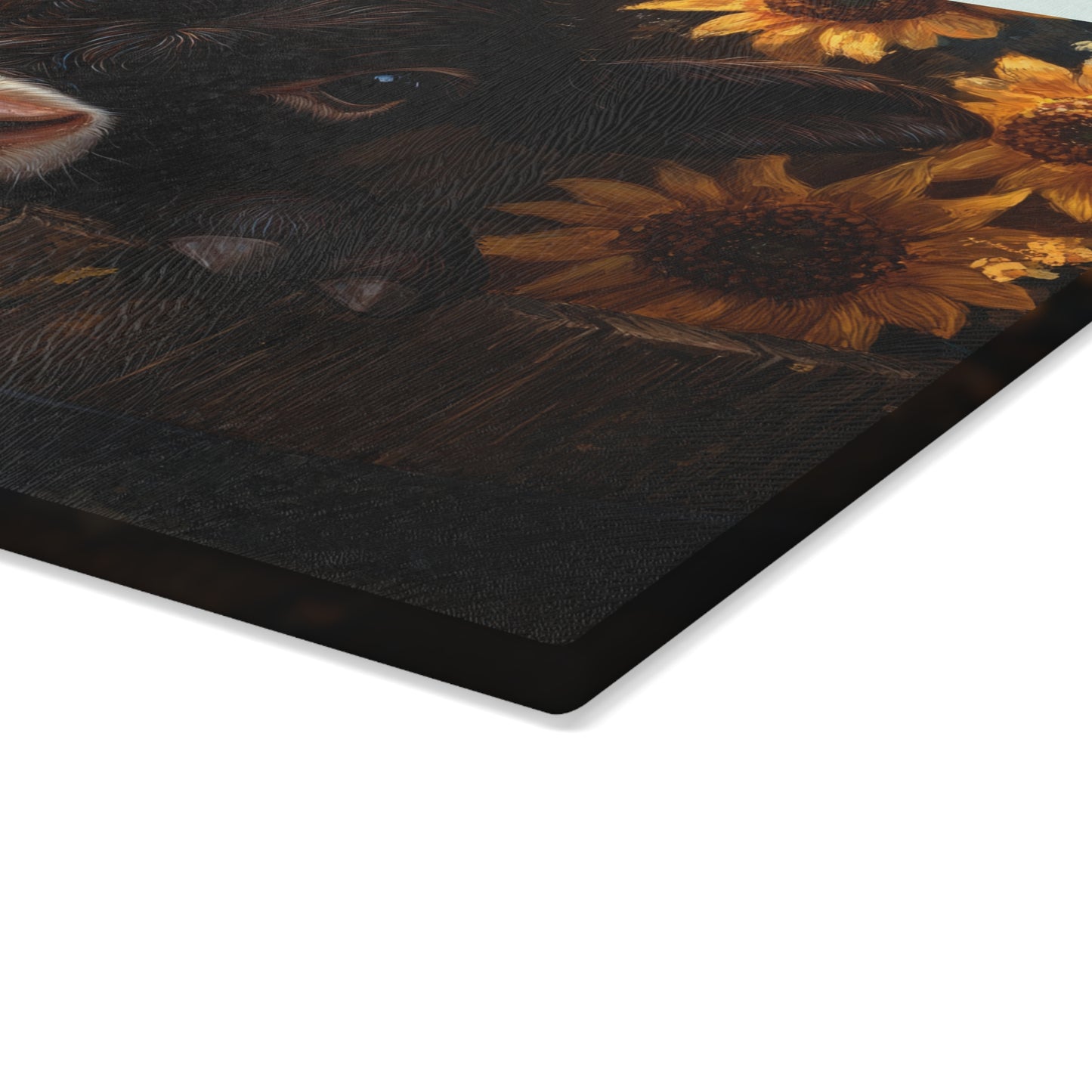 🌻🐄 Rustic Sunflower Calf Cutting Board – Farmhouse Charm Meets Country Elegance 🌾✨