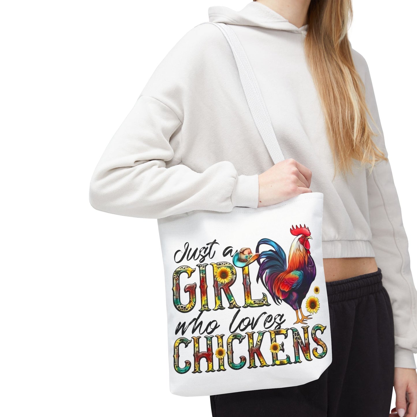 🐔 Solo una chica que ama las gallinas: Bolsa de tela estilo granja para amantes de las gallinas