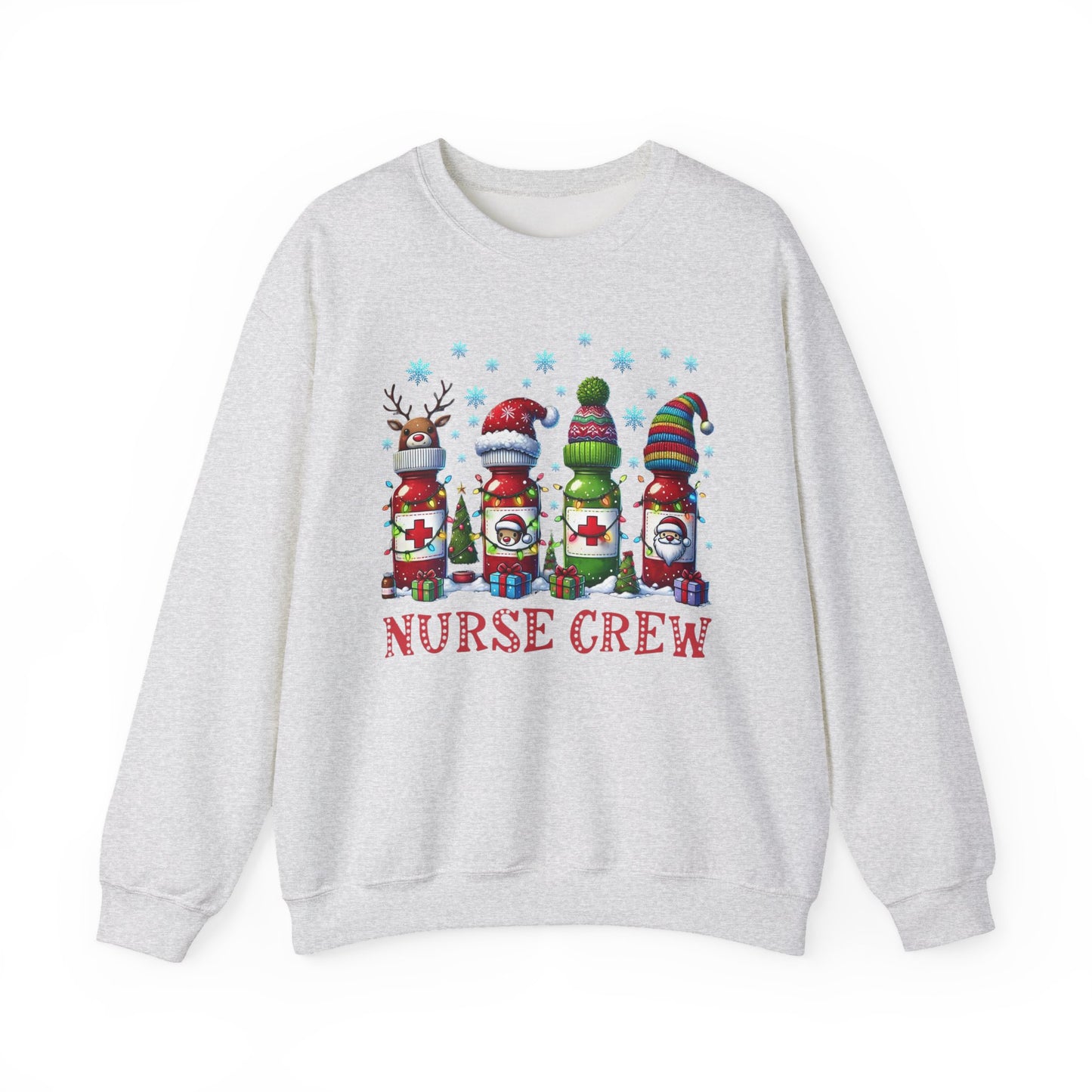 🎄🩺 Nurse Crew Holiday Sweatshirt – Festive Crewneck for Healthcare Heroes