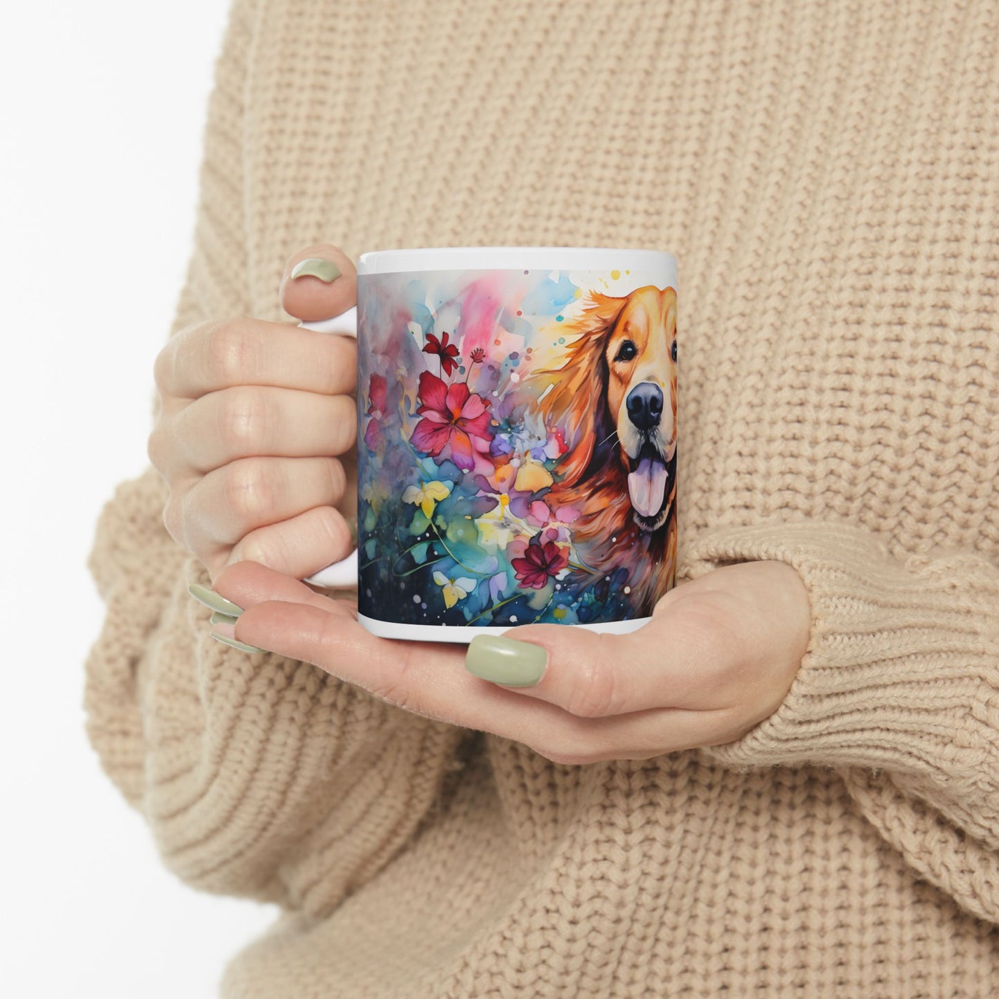 🐕 Watercolor Golden Retriever Mug – A Heartwarming Tribute to Your Furry Friend! 🌸