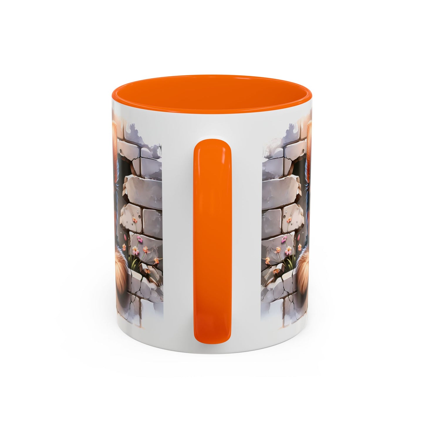 🎀🐶 Yorkie Puppy Accent Mug – Cute Peek-Through Dog Design for Animal Lovers ☕💖