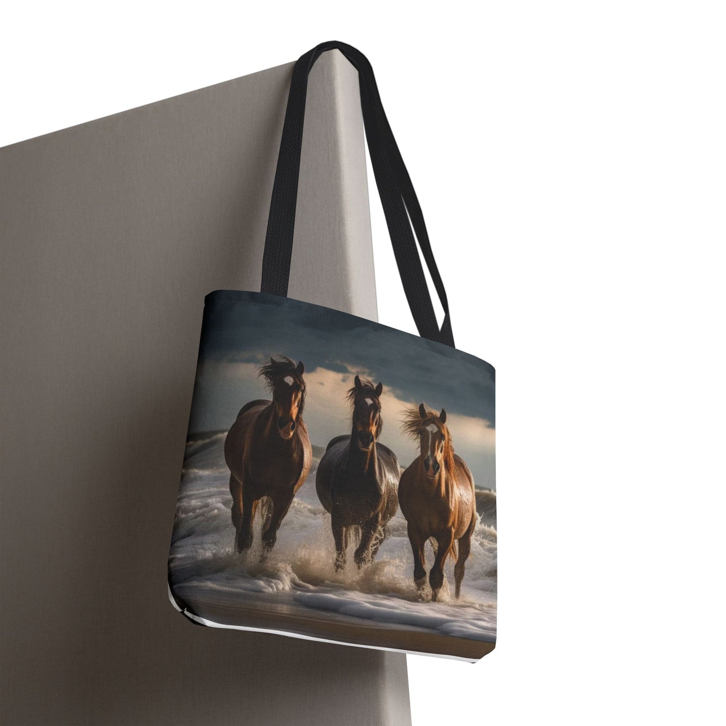 Bolsa de mano Caballos salvajes al anochecer: un bolso de mano atrevido inspirado en la naturaleza para amantes de los caballos