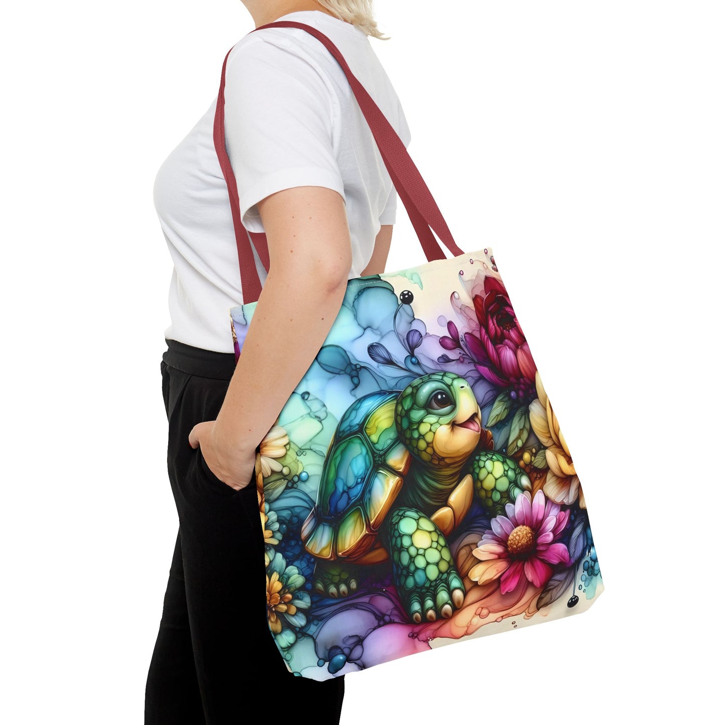 Bolsa de mano - Diseño de tortugas coloridas