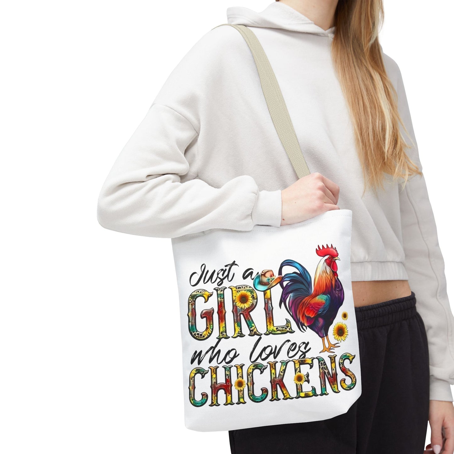 🐔 Solo una chica que ama las gallinas: Bolsa de tela estilo granja para amantes de las gallinas