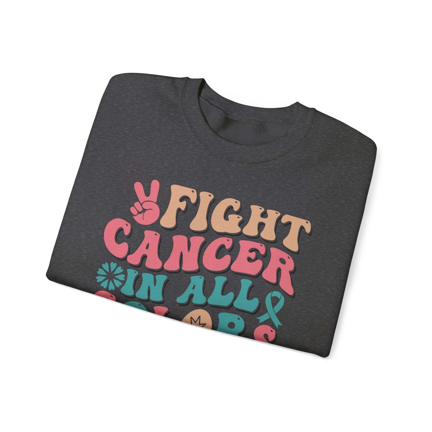 🌈✌️ Fight Cancer in All Colors Sweatshirt – Multi-Awareness Support Crewneck