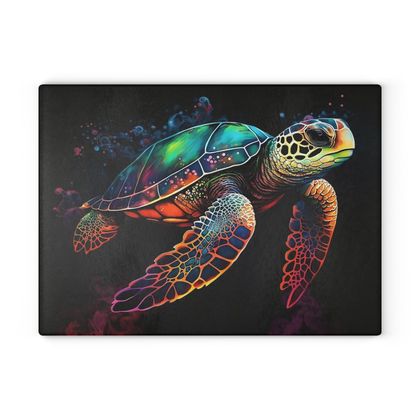 Tabla de cortar - Hermoso diseño de tortuga marina, tabla de cortar de vidrio templado, tabla de charcutería, tabla de cortar, regalo de inauguración de la casa, tabla de cortar personalizada, rústica