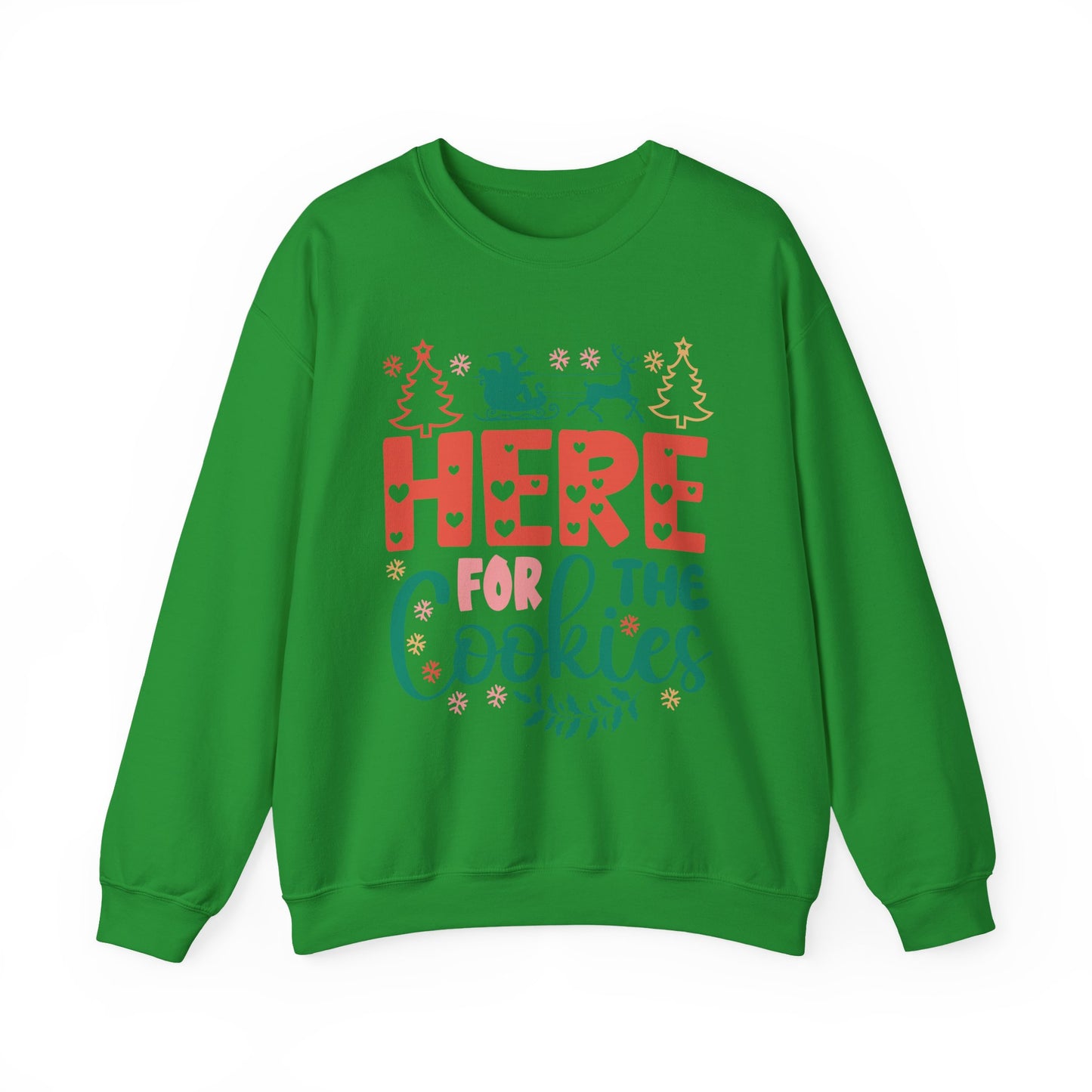 🎄🍪 Here For The Cookies Crewneck – Cute Holiday Baking Vibes