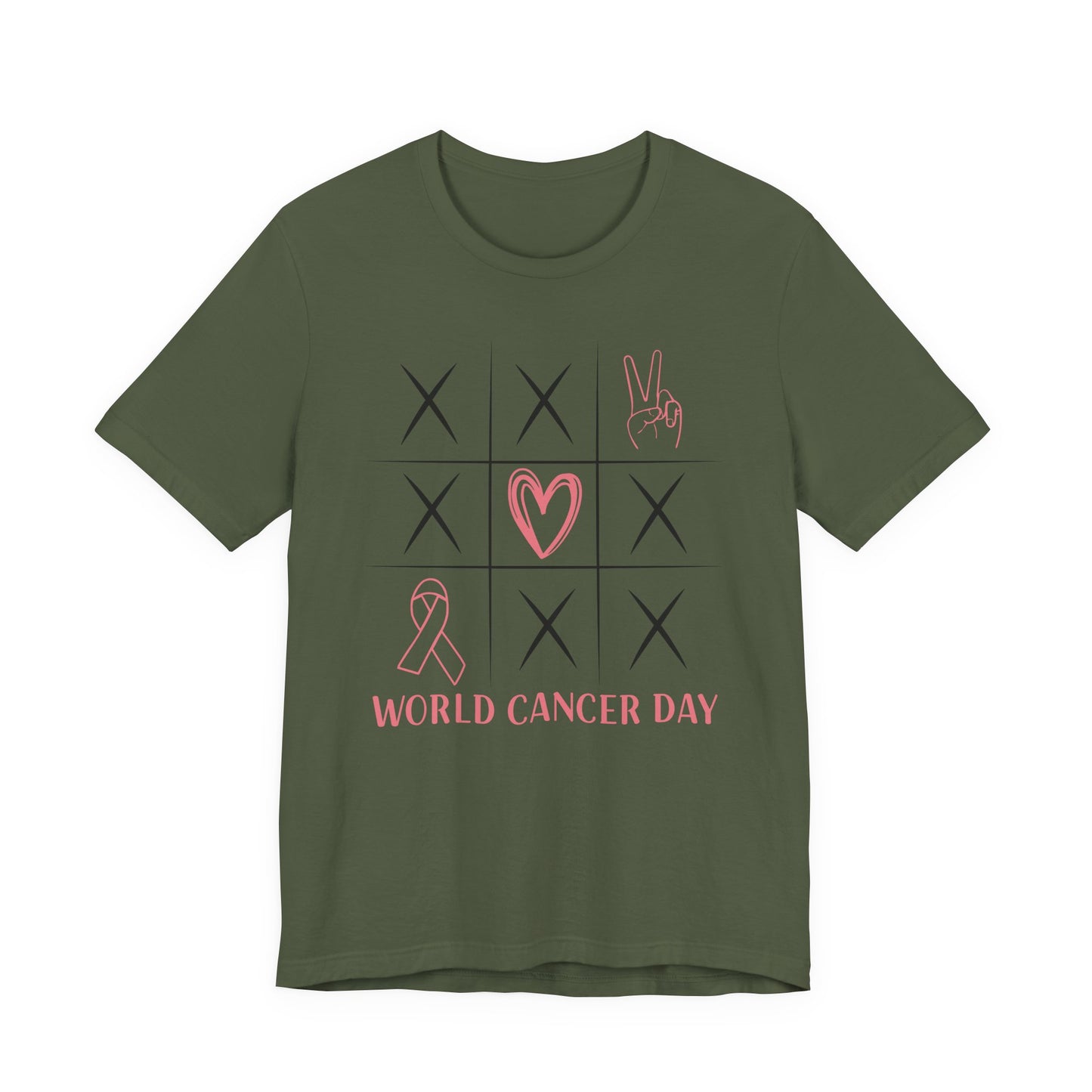 🎗️ World Cancer Day Awareness T-Shirt – Peace, Love & Hope 💕