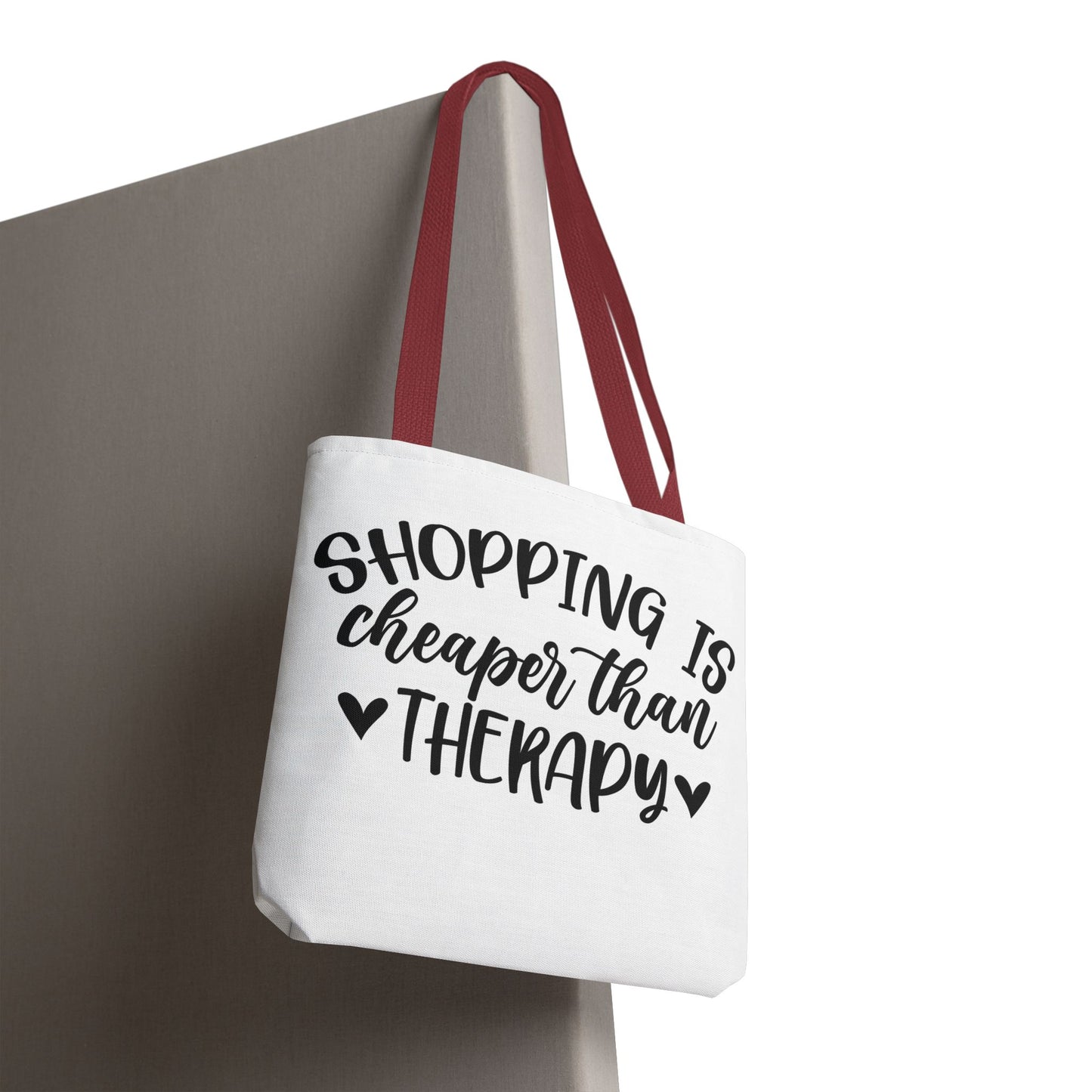 🛍️ Shopping Is Cheaper Than Therapy Tote Bag – Fun & Stylish Everyday Carry ❤️