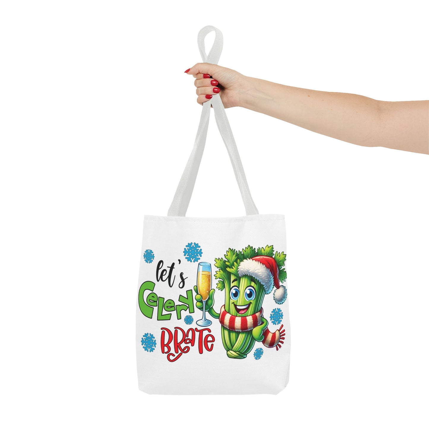 🥂 Let’s Celery-brate Christmas Tote Bag – Fun, Festive & Eco-Friendly 🎄