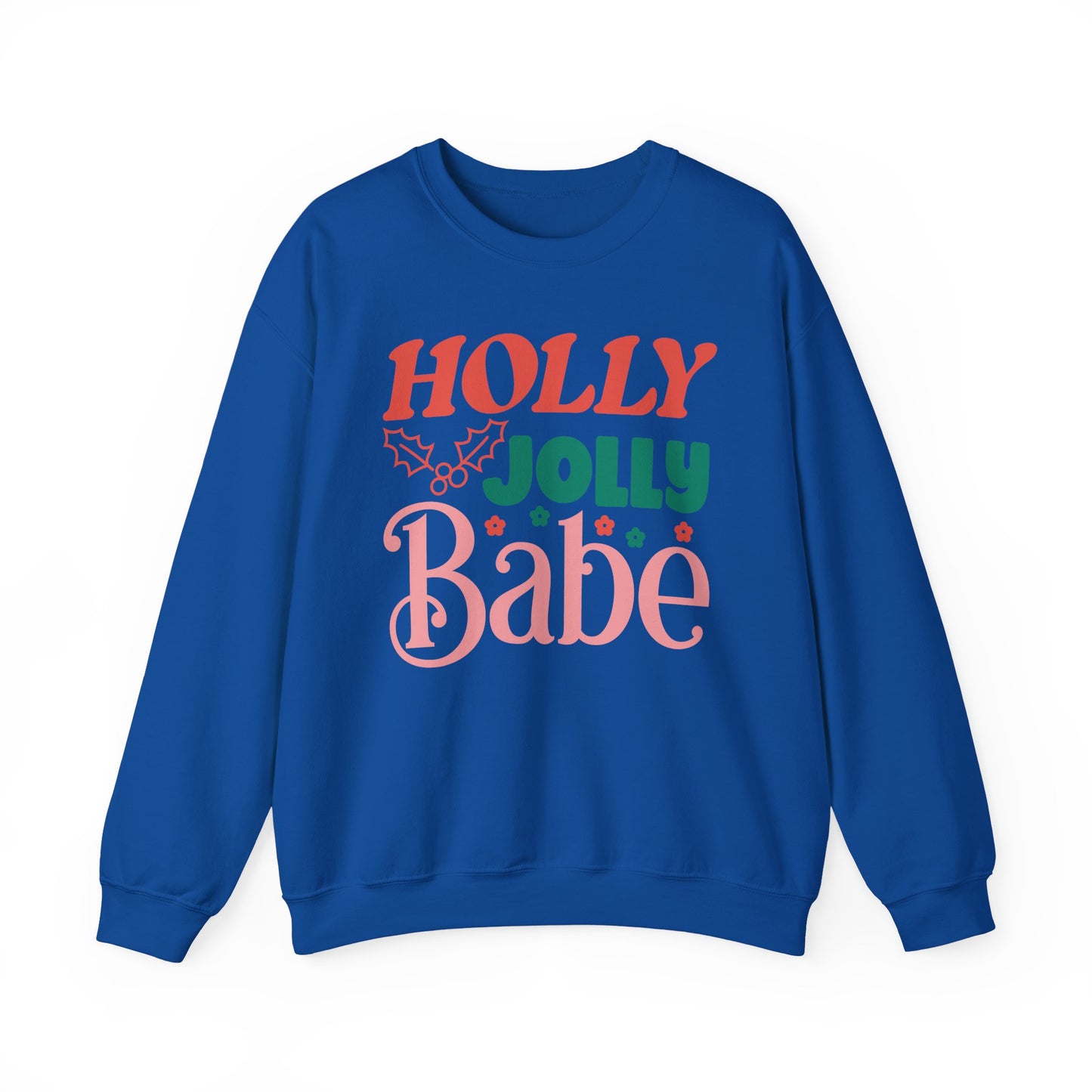 🎀✨ Holly Jolly Babe Retro Crewneck – Cute, Cozy & Festive