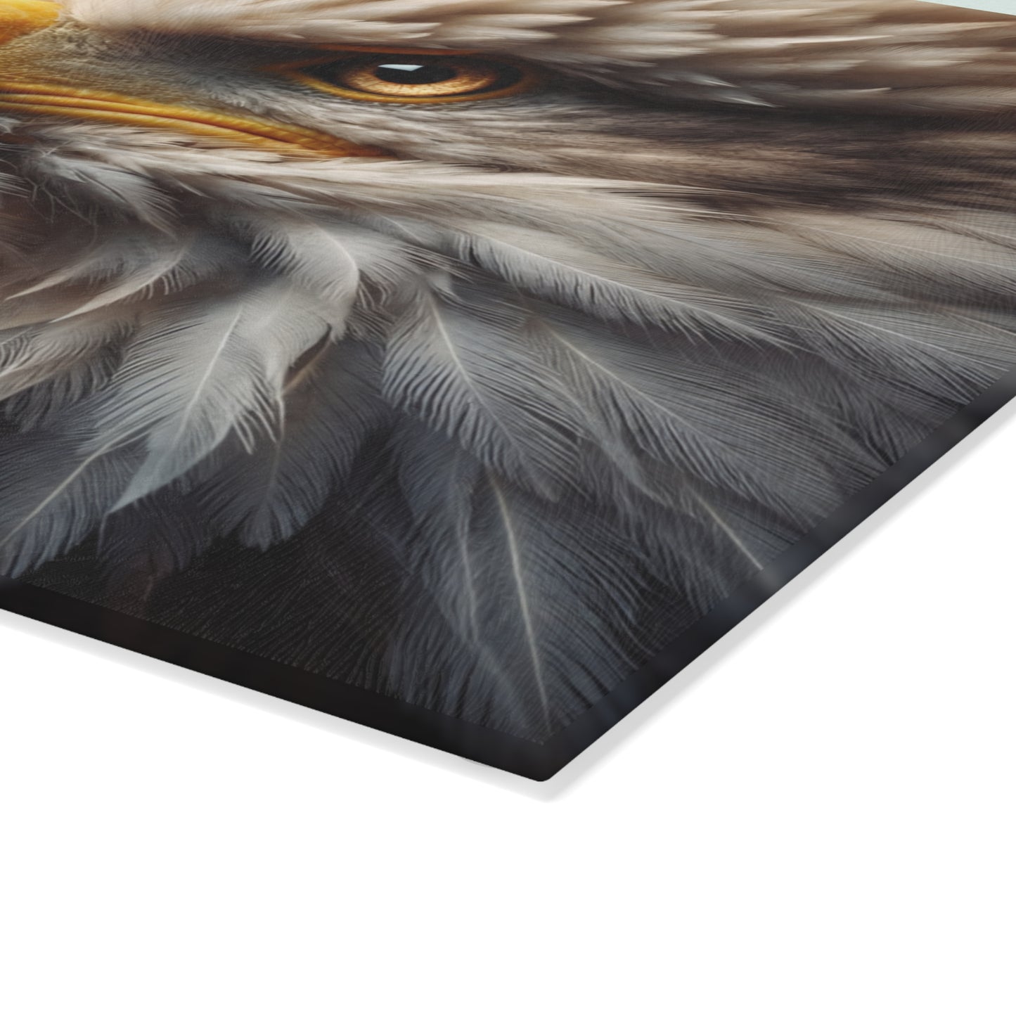 American Bald Eagle Glass Cutting Board – Patriotic Wildlife Kitchen Art & Display Board