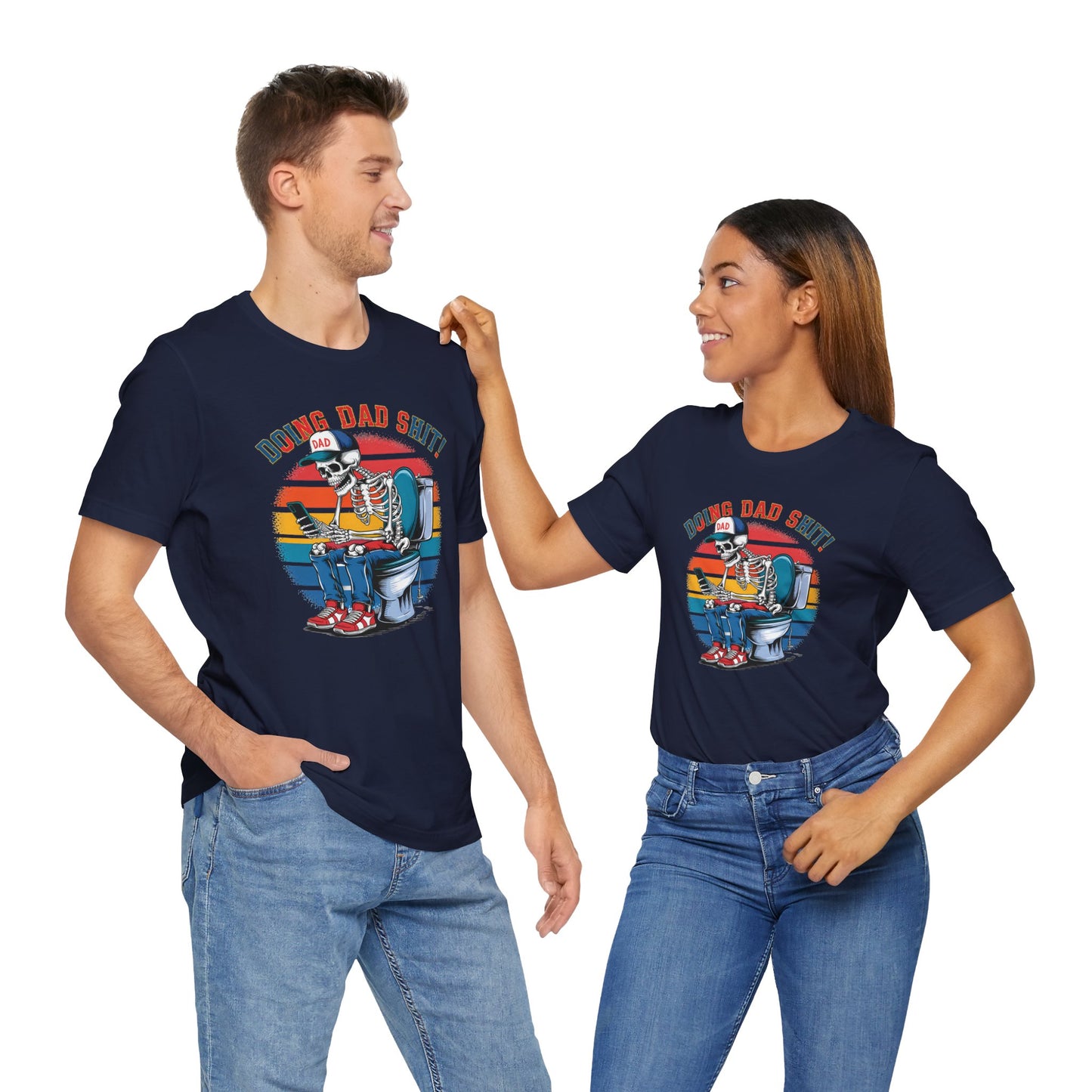 🧻 HACIENDO CABRAS DE PAPÁ | Camiseta gráfica divertida con esqueleto en el inodoro