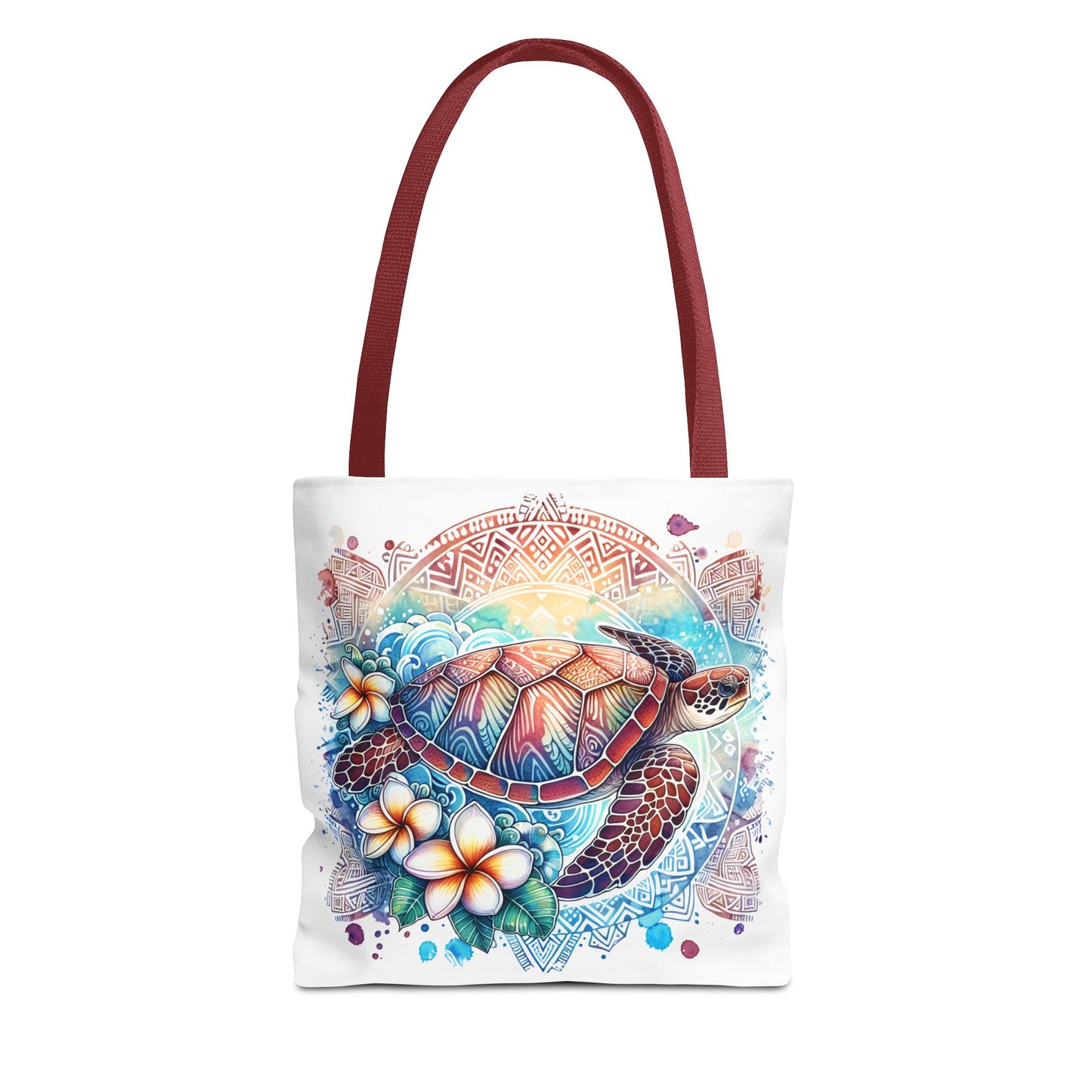 🐢 Vibrant Tribal Sea Turtle Tote Bag – Ocean Beauty Meets Island Vibes 🌊👜