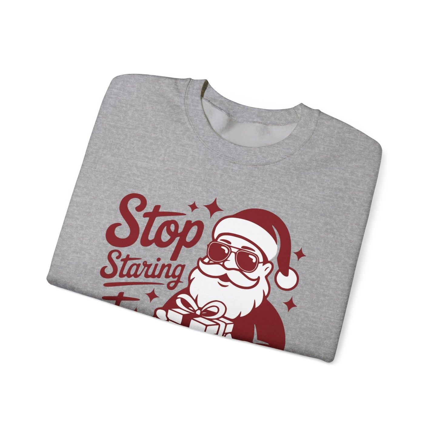 🎅🤣 Stop Staring at My Package Sweatshirt – Funny Santa Holiday Pullover