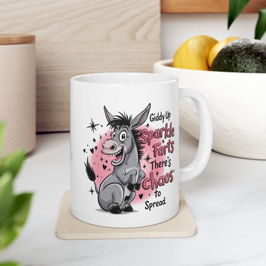 🦙 "¡Arriba, Pedos Brillantes!" – ¡Divertida taza de burro para amantes de los animales y del humor! 💫