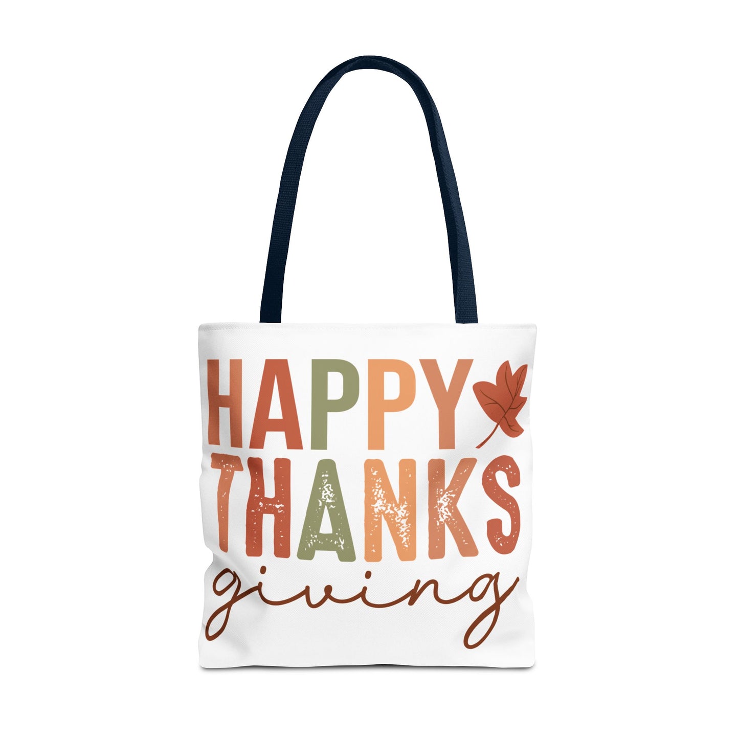 🍁 Rustic Happy Thanksgiving Tote Bag – Simple Charm for the Season 🍂🧡