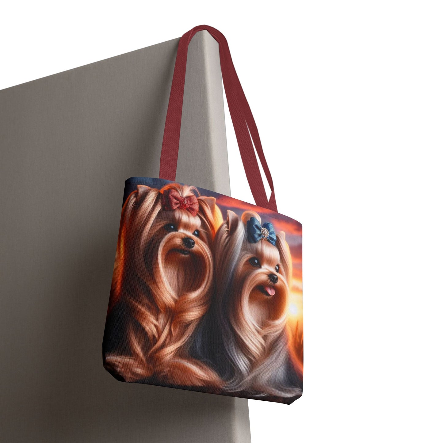 Bolsa de tela Yorkshire Terrier: un bonito regalo para amantes de los perros, bolsa de compras reutilizable, accesorio para amantes de las mascotas, elegante bolso de mano para uso diario.
