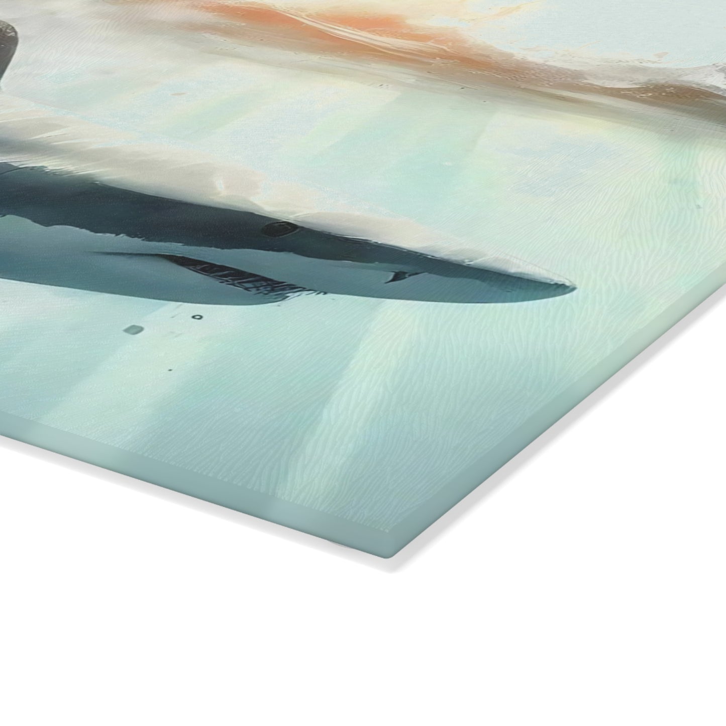 Decoración de cocina con tiburón, tabla de cortar con temática oceánica, idea de regalo con tiburón, regalo para amantes de los tiburones, regalo con temática de tiburón, tabla de cortar única