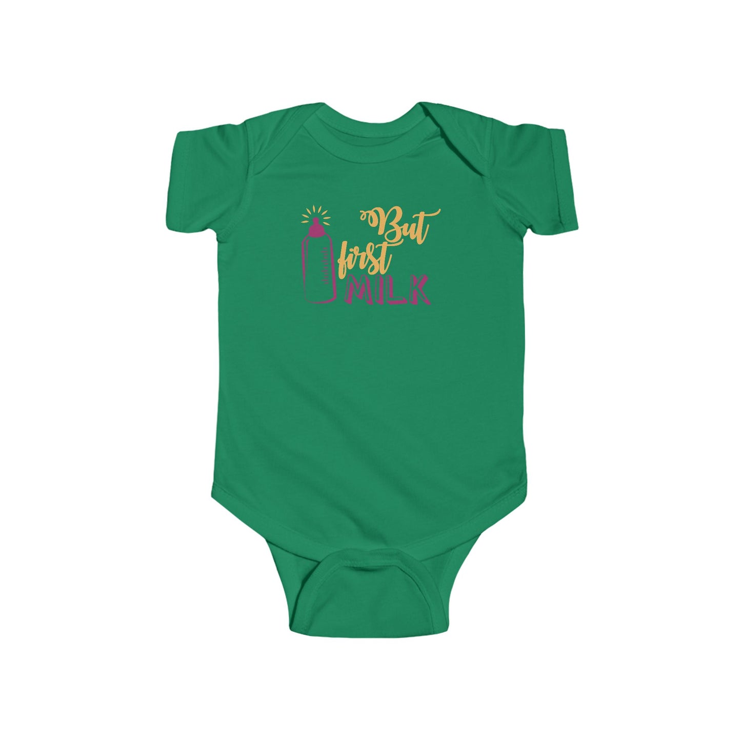 But First Milk Baby Onesie – Cute Bottle Graphic Outfit for Little Milk Lovers