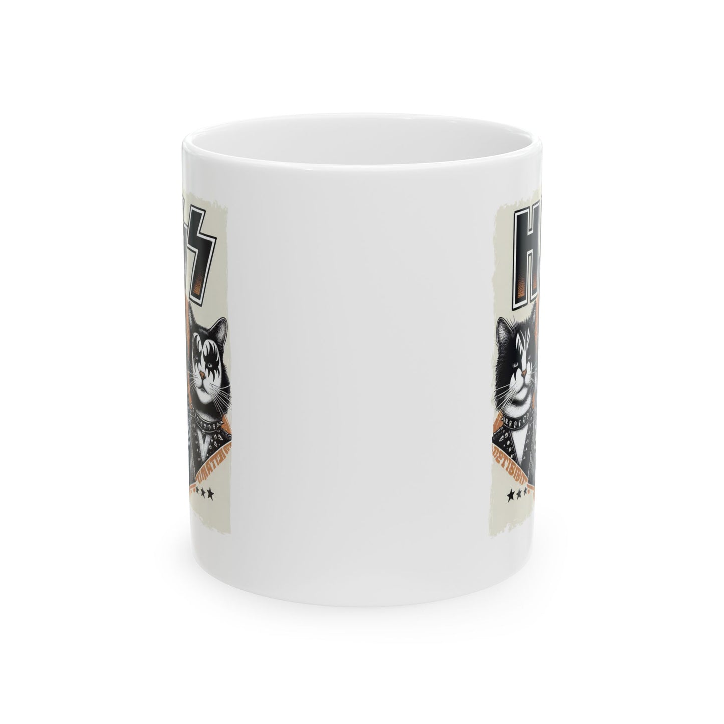 🎸🐾 "HISS" Rock Band Cat Mug – Purrfectly Loud, Proud & Hilarious 🐾🎸