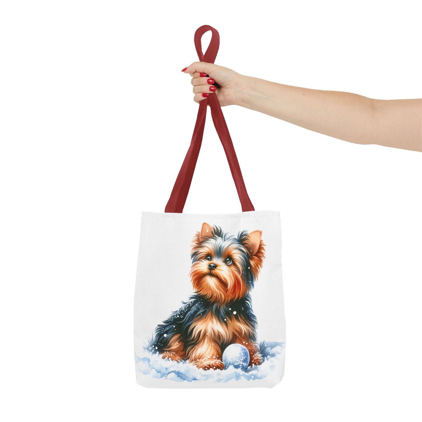❄️ Yorkie in Snow Tote Bag – Winter Cuteness with a Side of Sass 🐾👜