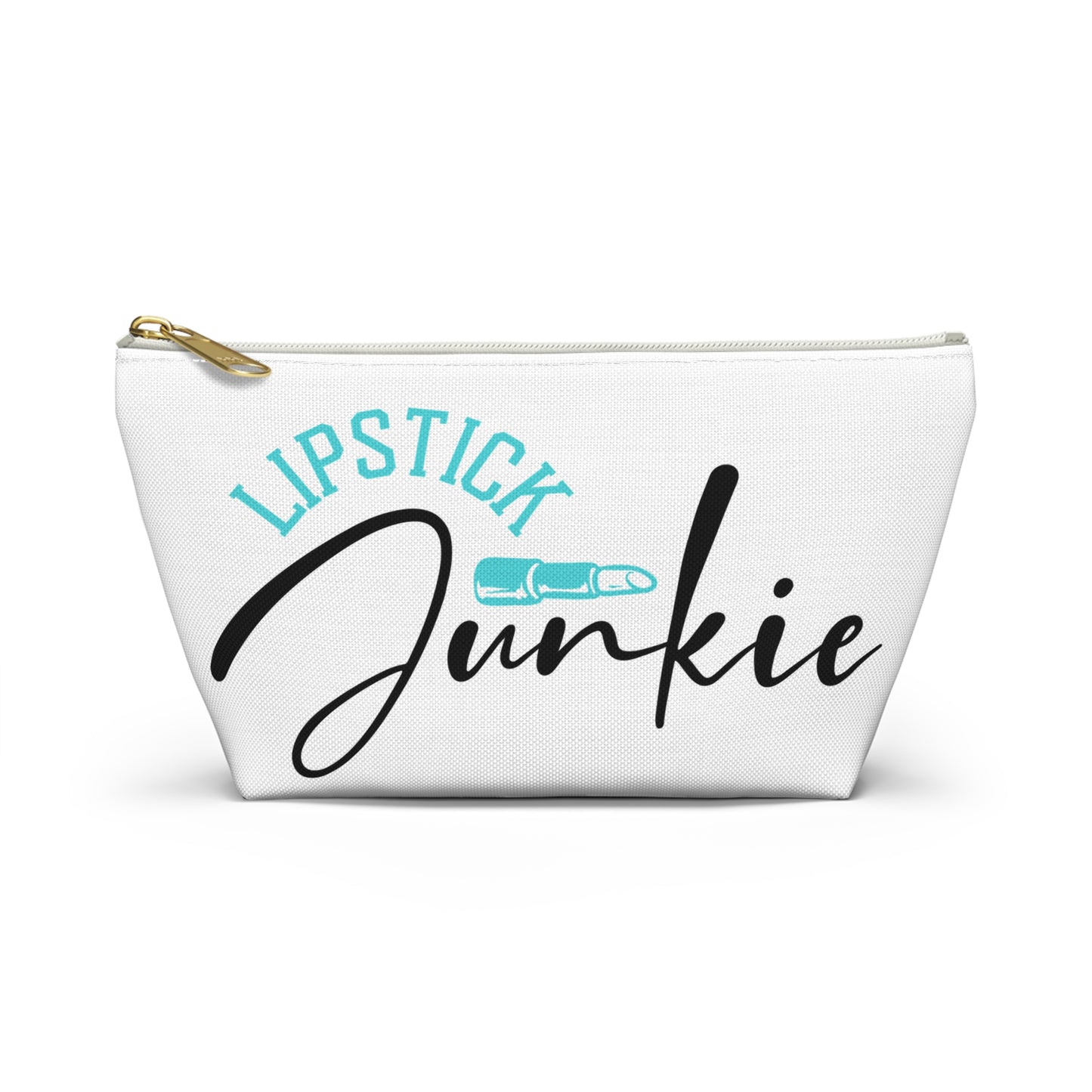 Accessory Pouch – "Lipstick Junkie" Teal Makeup Bag