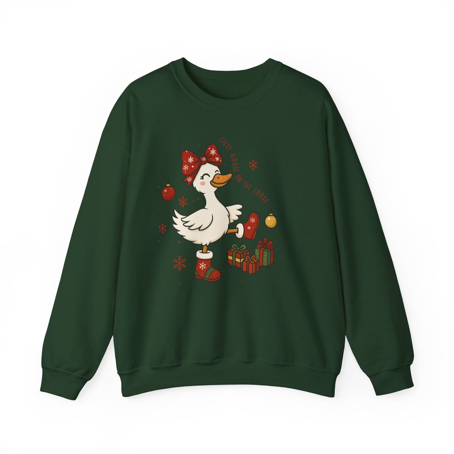 🪿🎁 Silly Goose on the Loose Sweatshirt – Whimsical Holiday Cheer ❄️✨