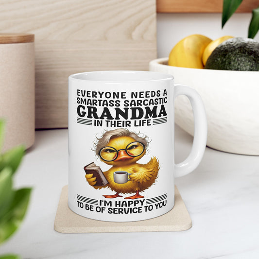 Taza "Abuela Sarcástica y Listilla": Atrevida, Divertida y Orgullosamente Descarada