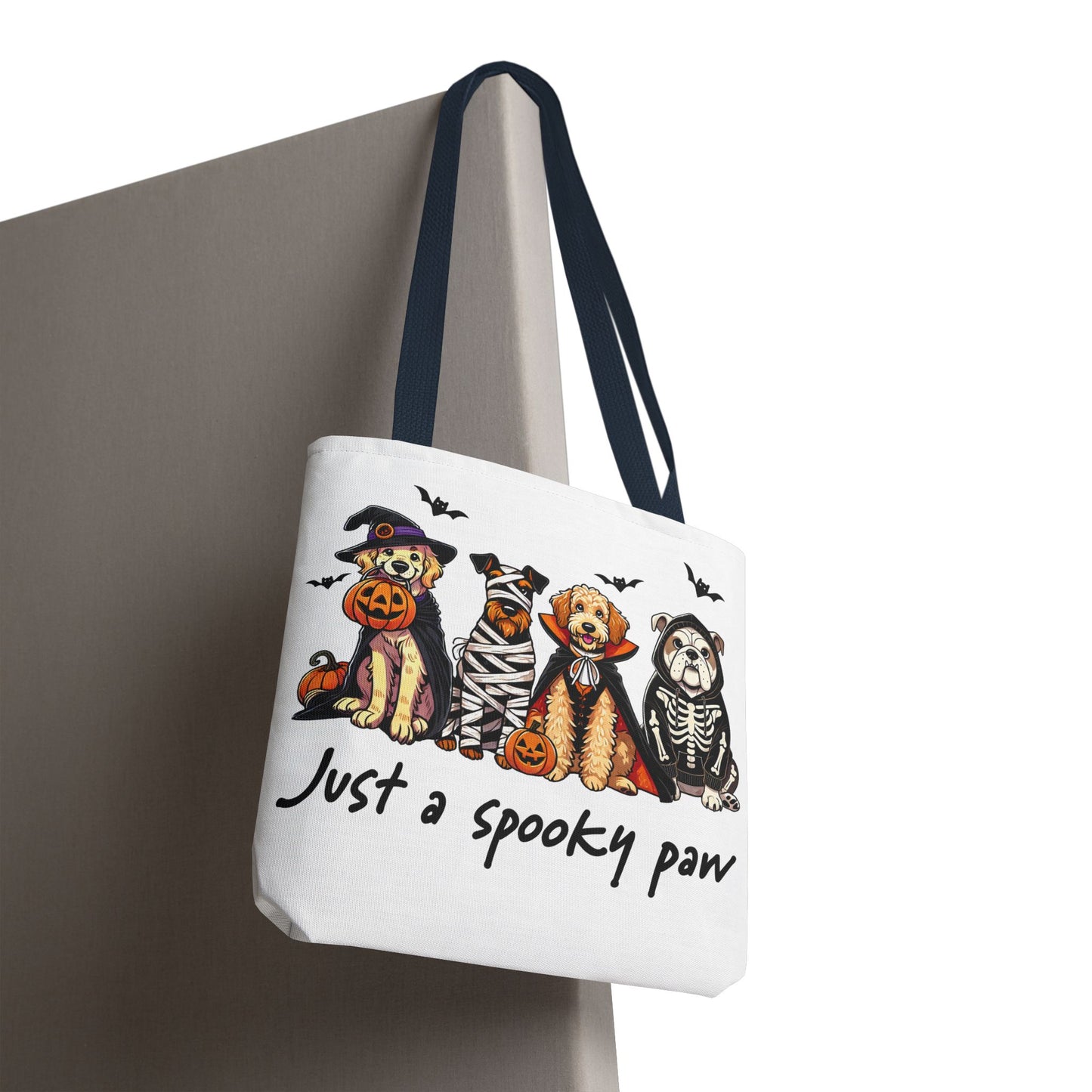 🐾 Spooky Paws Halloween Tote Bag – Doggone Cute Halloween Style 🎃