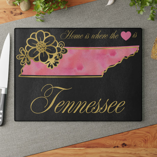🌸 Tennessee Floral State Cutting Board – Rosy Charm with Southern Grace 🎀