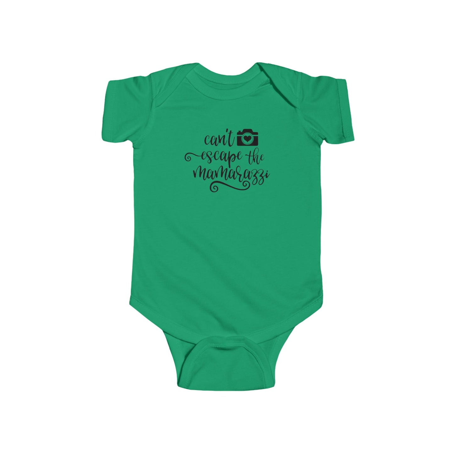 Body de bebé "No puedes escapar de Mamarazzi" - Diseño de cámara y corazón