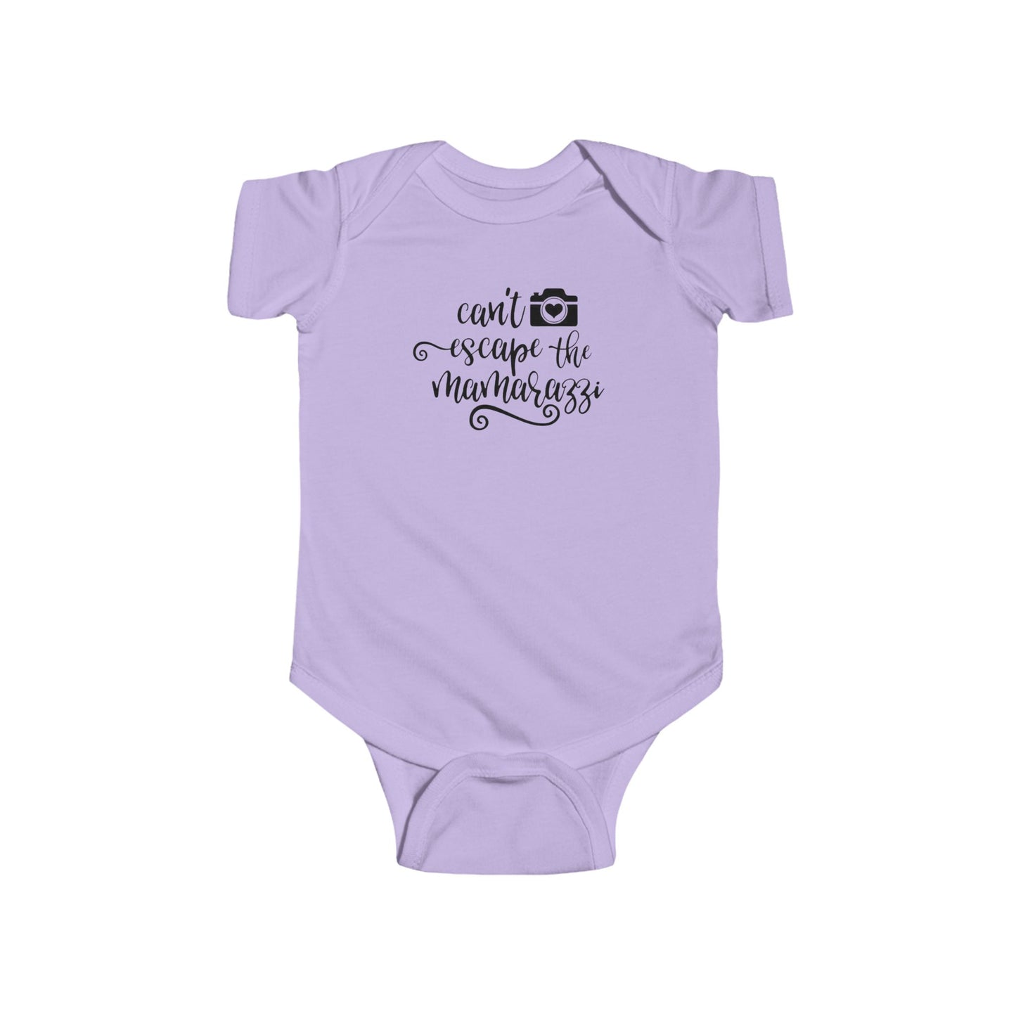 Body de bebé "No puedes escapar de Mamarazzi" - Diseño de cámara y corazón