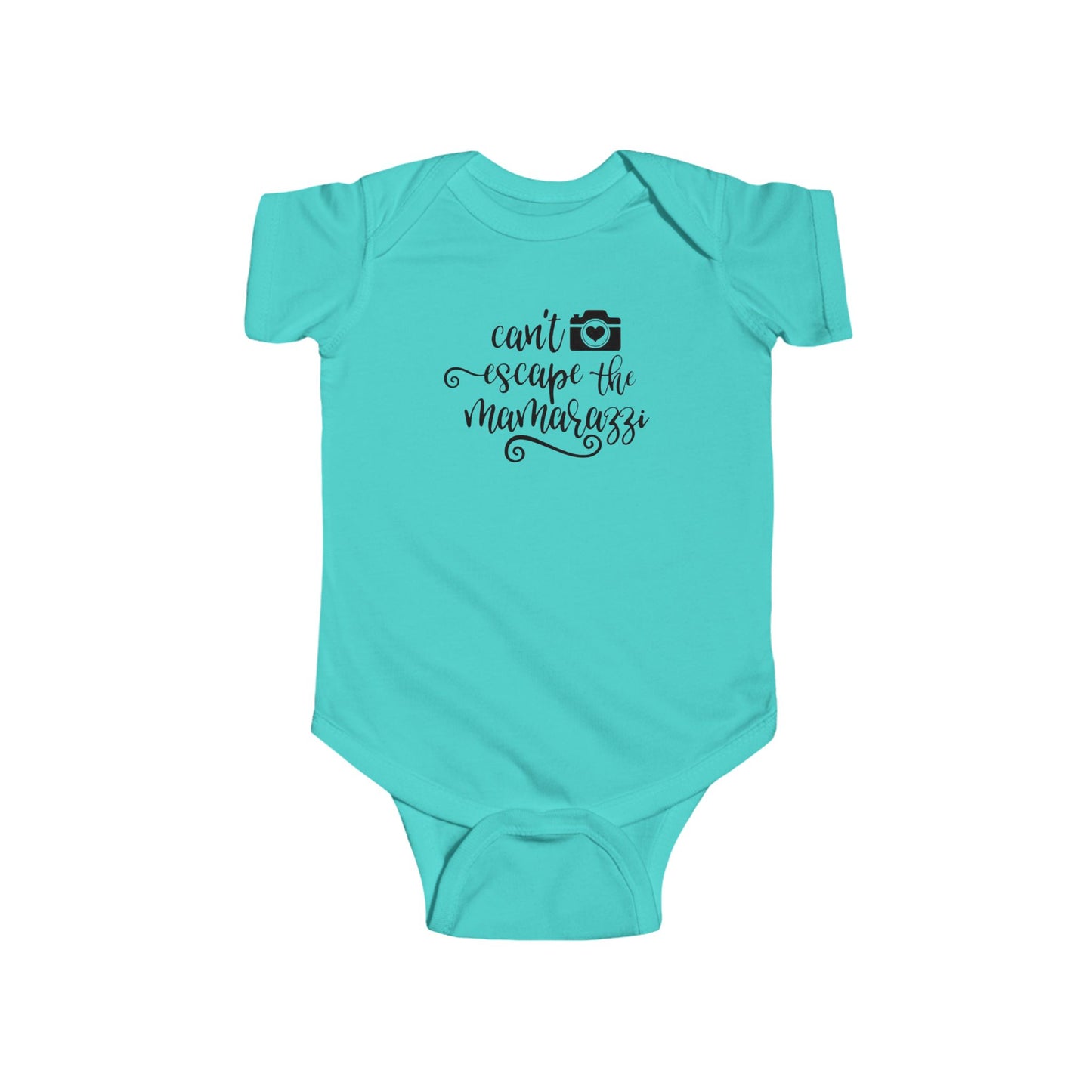 Body de bebé "No puedes escapar de Mamarazzi" - Diseño de cámara y corazón