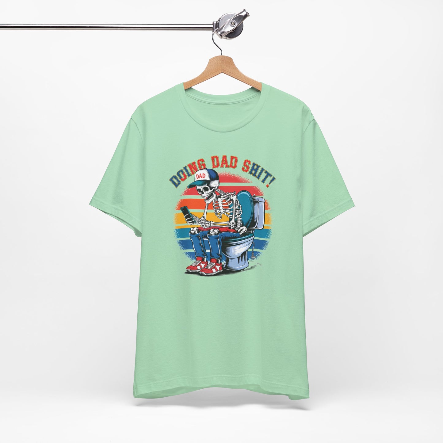 🧻 HACIENDO CABRAS DE PAPÁ | Camiseta gráfica divertida con esqueleto en el inodoro