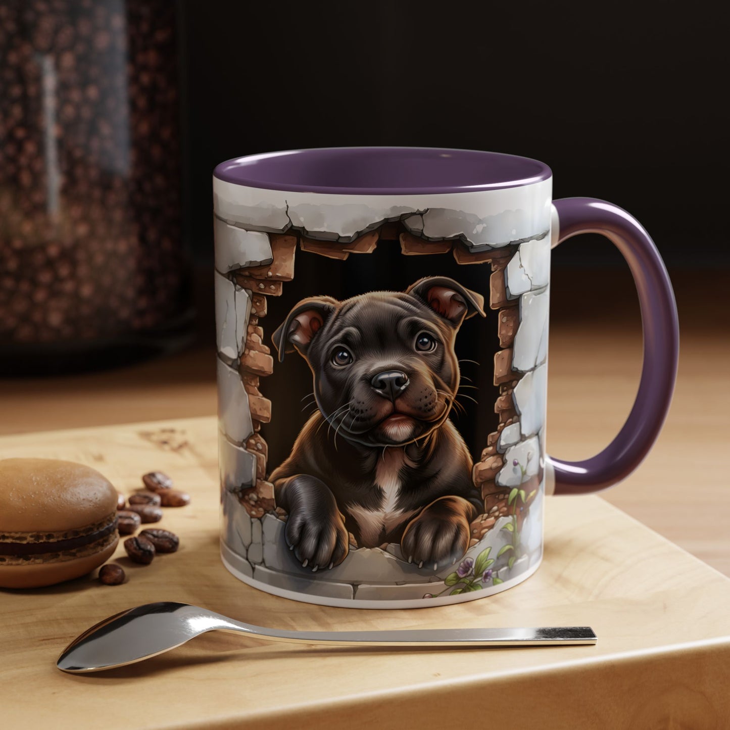 🐶☕ Pit Bull Puppy Accent Mug – Cute Breakthrough Pup Design ✨
