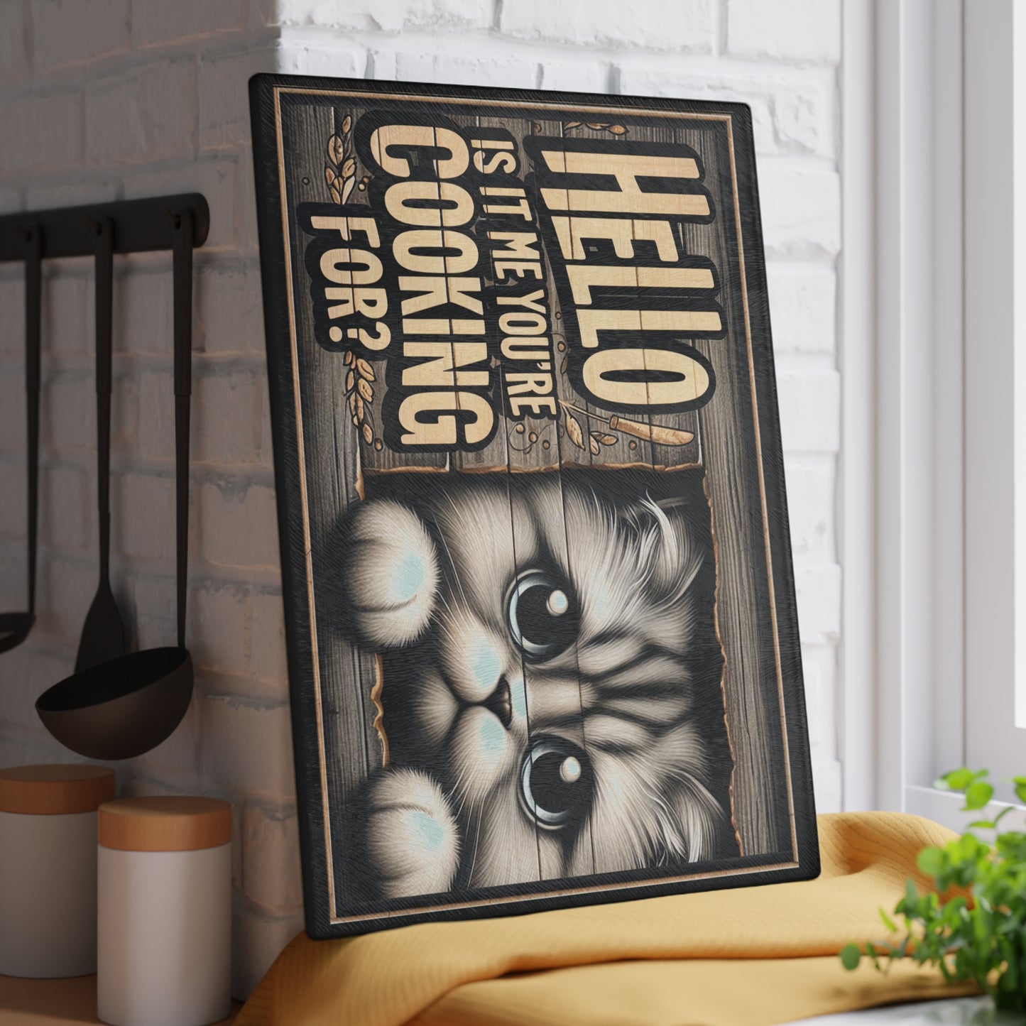 Hello, Is It Me You’re Cooking For? Cat Cutting Board