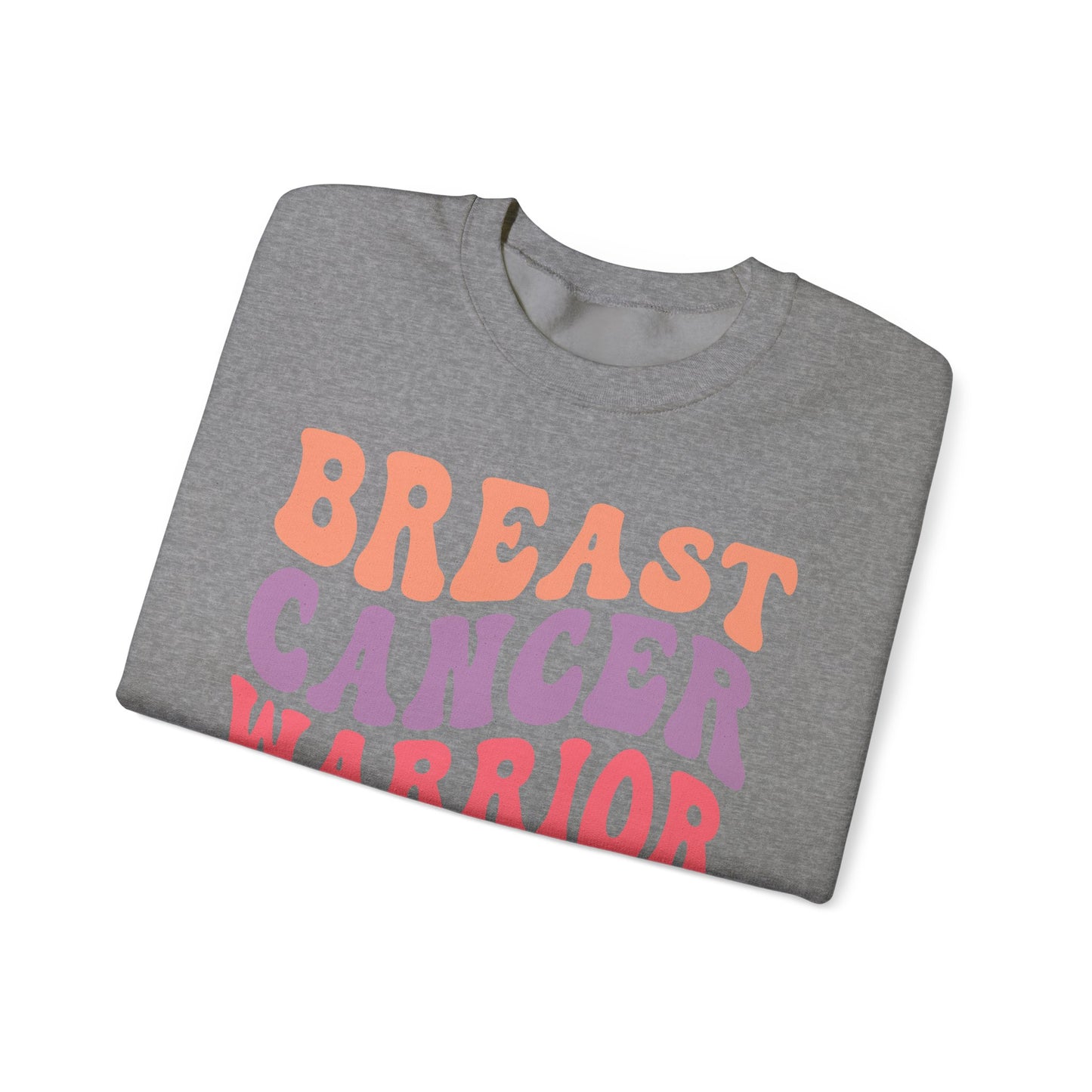 🌸✊ Breast Cancer Warrior Sweatshirt – Retro Awareness & Survivor Strength Crewneck