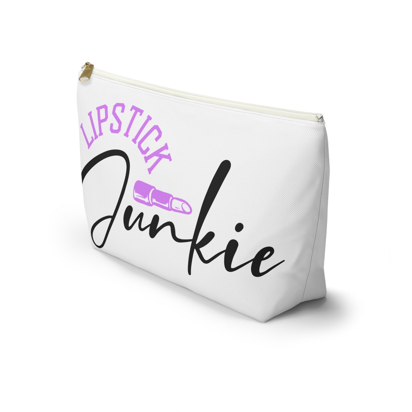 Accessory Pouch – "Lipstick Junkie" Purple Makeup Bag