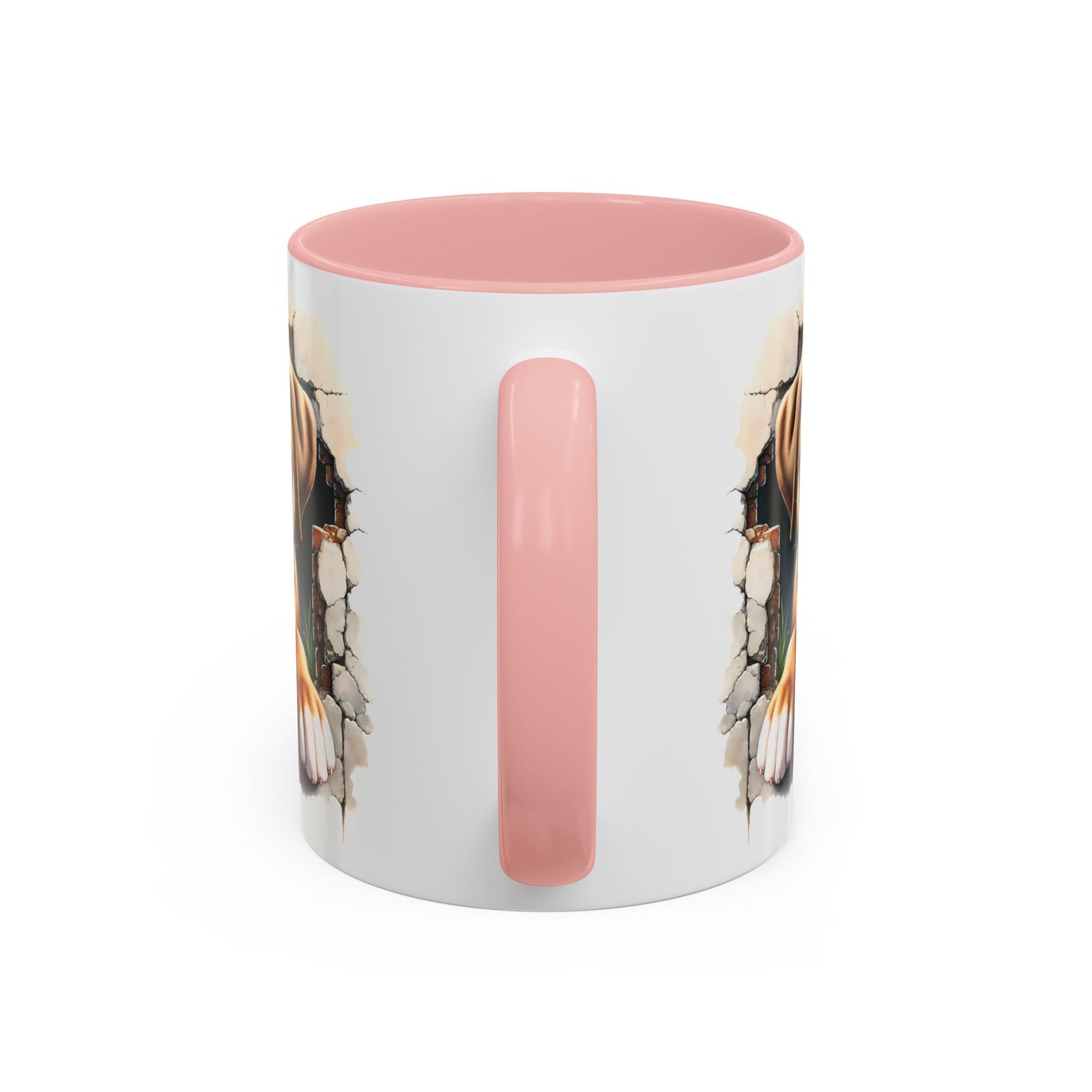 🐶☕ Boxer Puppy Peek Accent Mug – Adorable Dog Lover Gift ✨💛