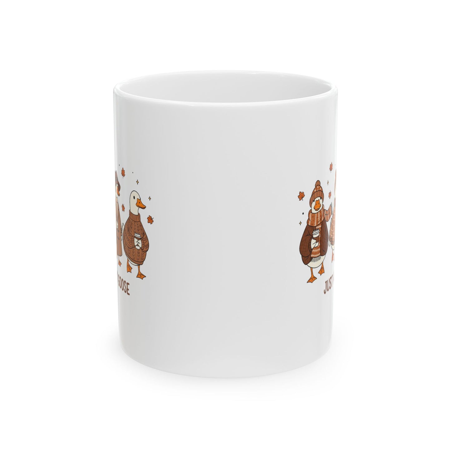 🪿🍂 Just a Cozy Goose Mug – Autumn Goose Coffee Cup ☕🧣