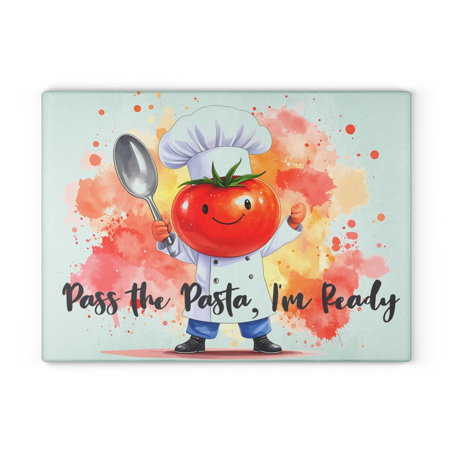 🍝 Pass the Pasta, I'm Ready – Funny Tomato Chef Cutting Board