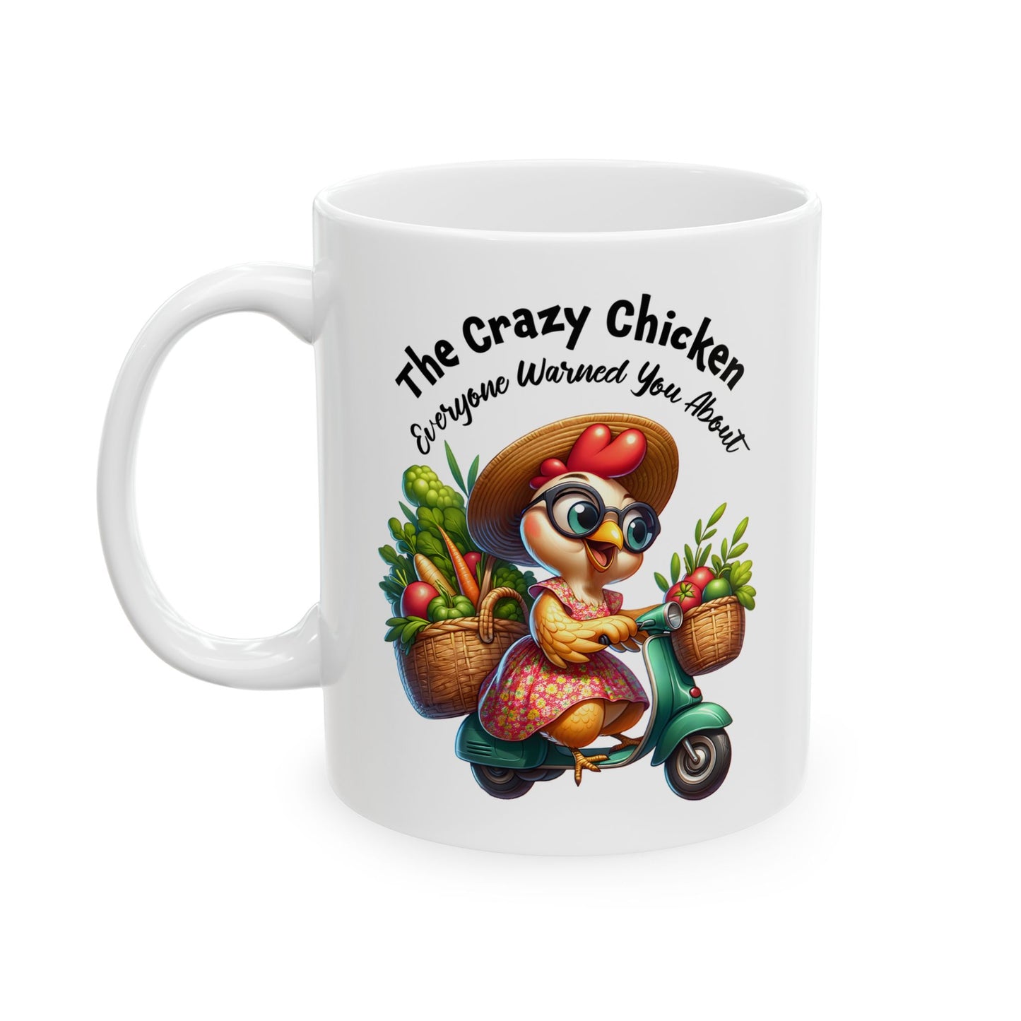Pollito Veggie Amante de los Patinetes - Taza de Café con Pollito y Patinete 🛵🌽