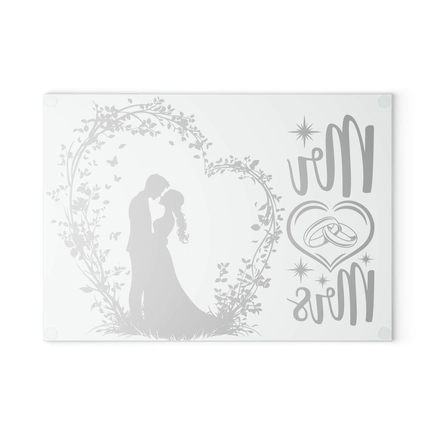 Tabla de cortar Mr &amp; Mrs Mint Romance: Amor encantado en cada detalle