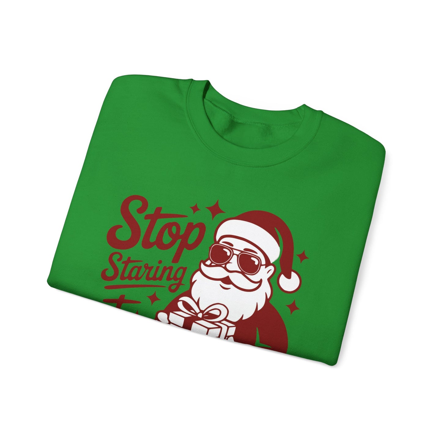 🎅🤣 Stop Staring at My Package Sweatshirt – Funny Santa Holiday Pullover