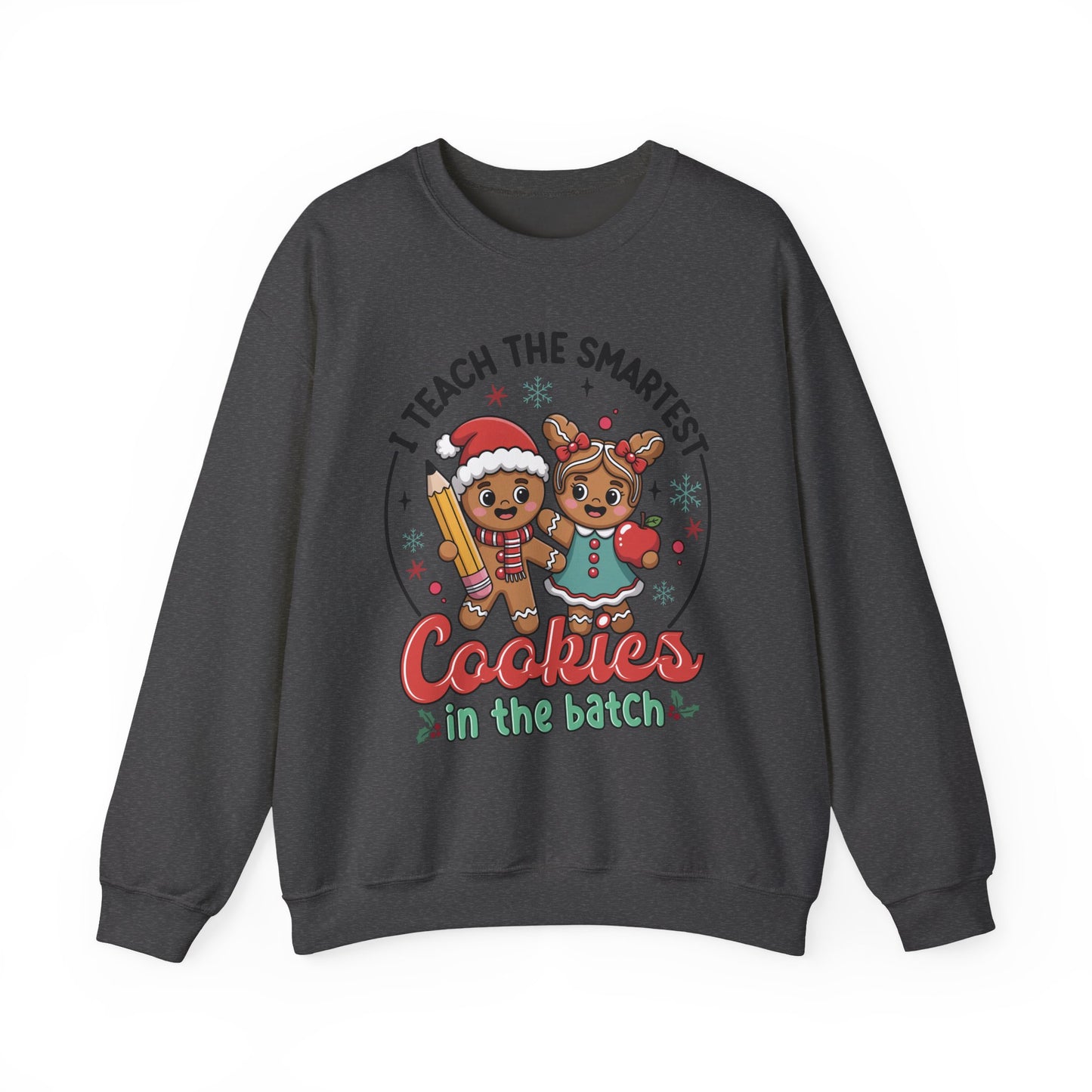 🍪✏️ Smartest Cookies Teacher Sweatshirt – Cute Gingerbread Classroom Vibes 🍎❄️