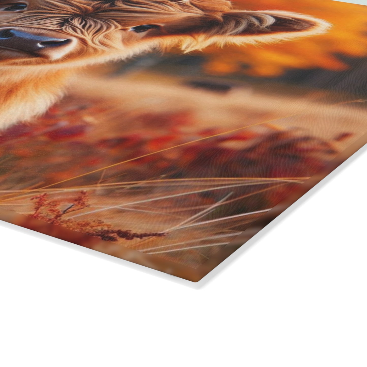 🍁 Autumn Highland Calf Cutting Board – Warm Rustic Charm for Your Fall Kitchen