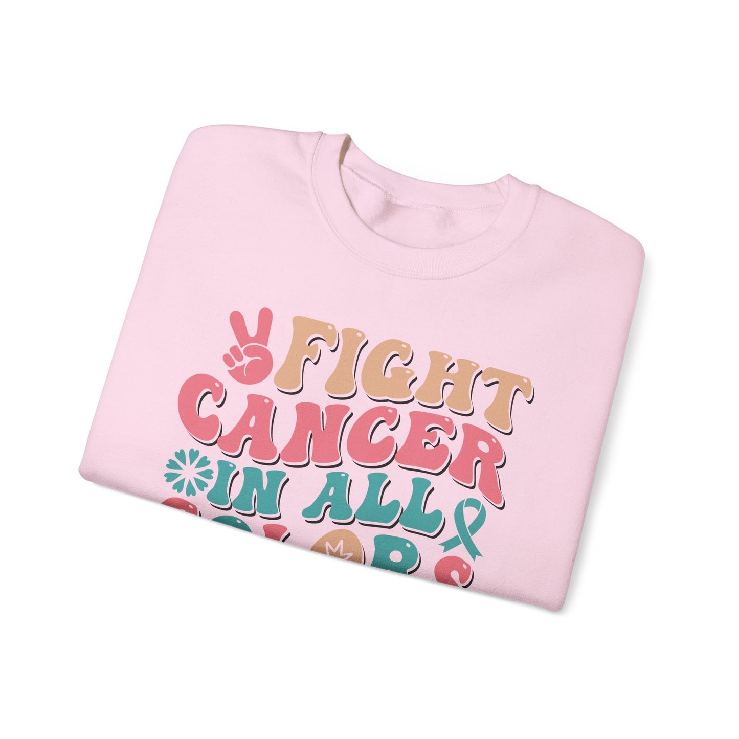 🌈✌️ Fight Cancer in All Colors Sweatshirt – Multi-Awareness Support Crewneck