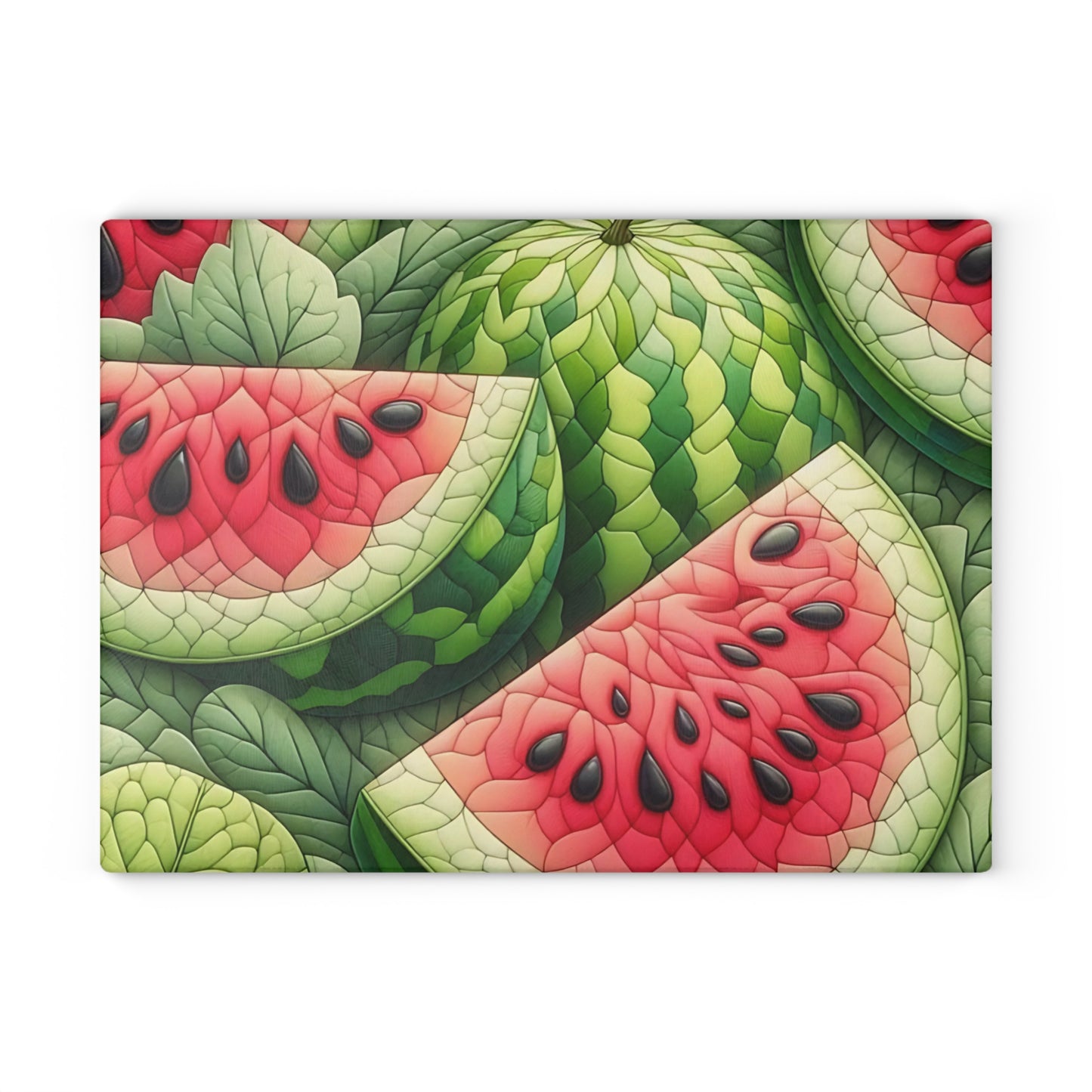 🍉 Juicy Watermelon Glass Cutting Board – Sweet Summer Kitchen Vibes