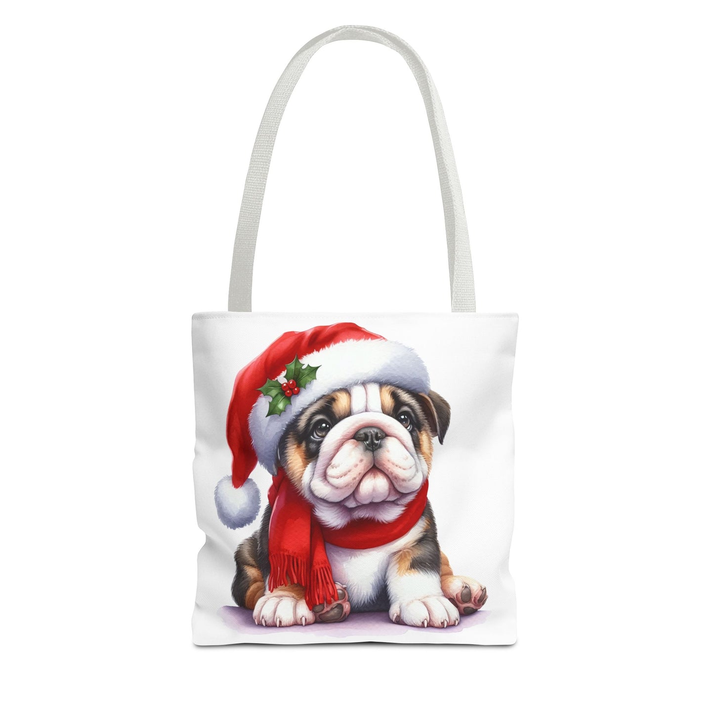 🎅 Bulldog Christmas Tote Bag – Cozy Holiday Style for Dog Lovers 🐾